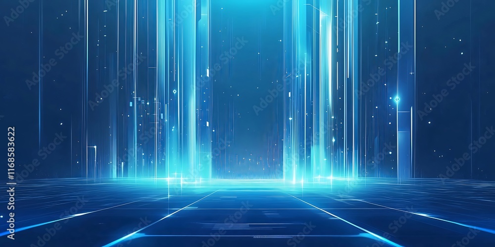 Abstract blue digital futuristic background. Abstract blue digital futuristic background.