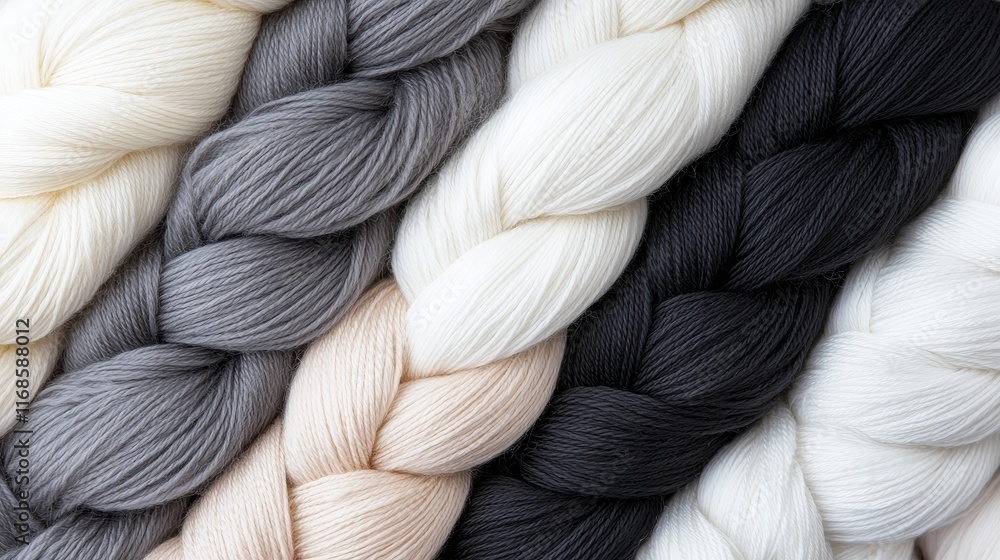 Braided Yarn Textures Cream Gray Black White Braided Yarn Textures Cream Gray Black White