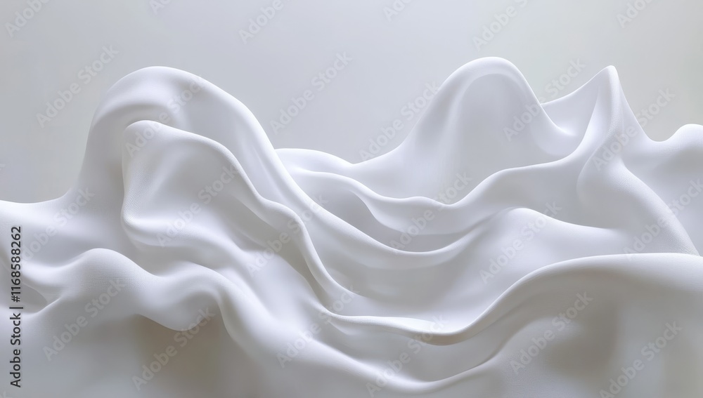 Abstract white fabric waves, flowing silk texture. Abstract white fabric waves, flowing silk texture.