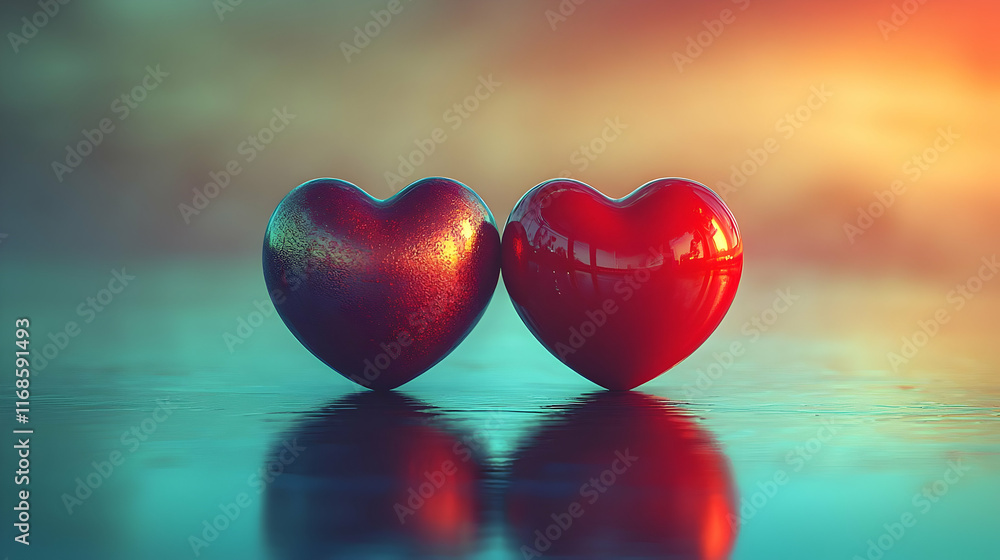 Two Hearts Reflect, Love's Gentle Glow Two Hearts Reflect, Love's Gentle Glow