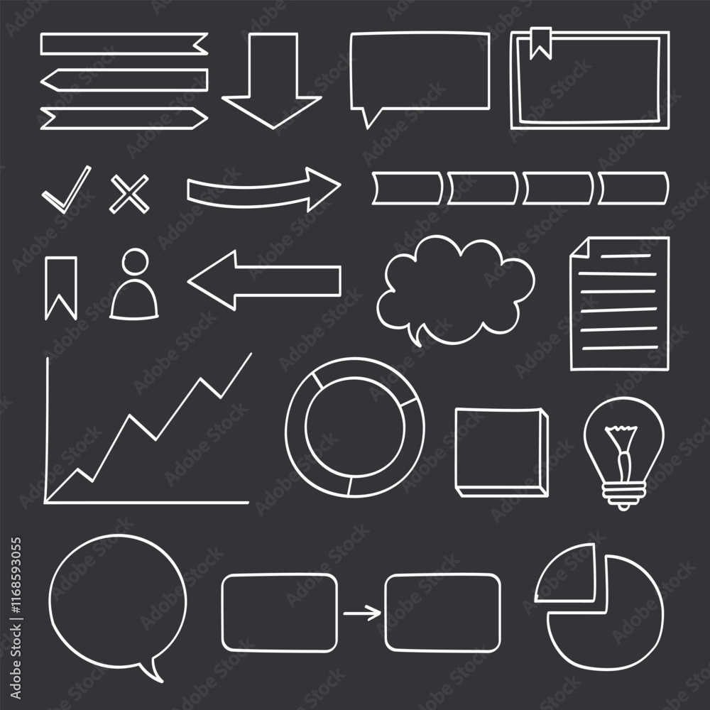 Fototapeta premium Hand drawn doodle brush lines vector image