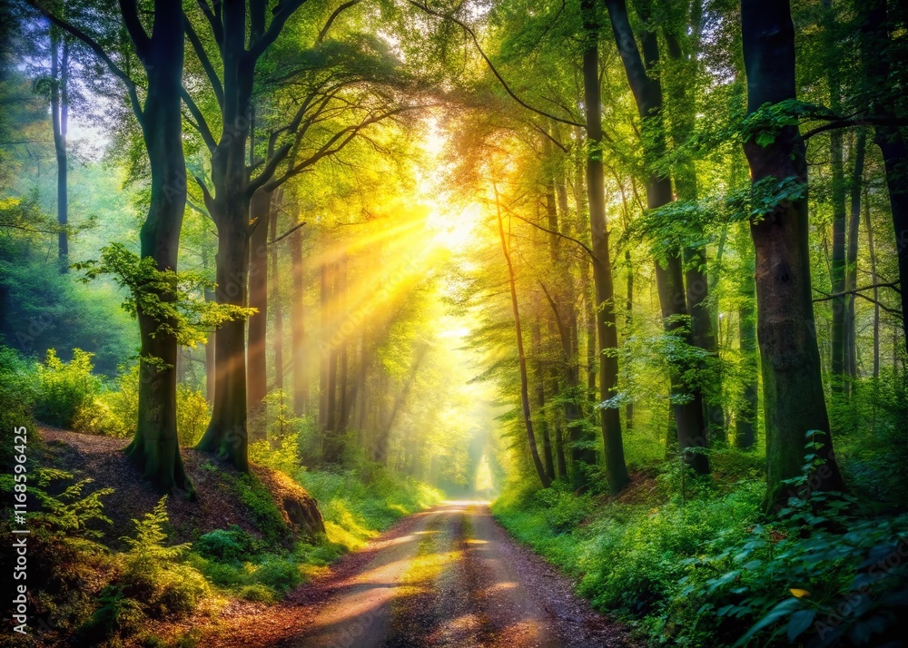 Enchanting Forest Path: Double Exposure Nature Photography Enchanting Forest Path: Double Exposure Nature Photography
