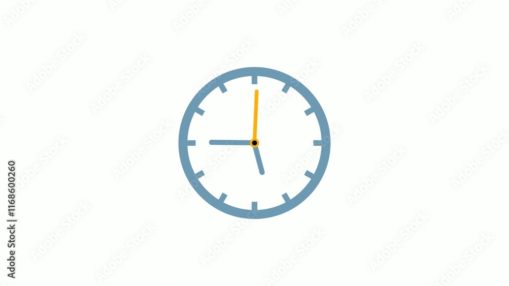 aqua gray counting clock isolated on white background aqua gray counting clock isolated on white background