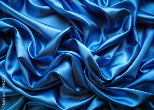 Wallpaper Mural Abstract Blue Satin Fabric Waves: Long Exposure Photography Stock Photo Torontodigital.ca