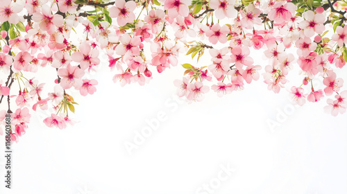 spring pattern, white background