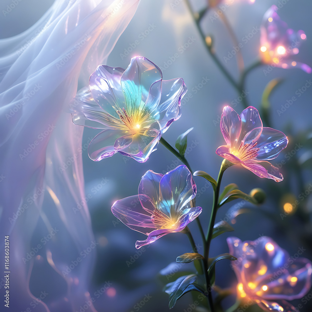 Fototapeta premium beautiful spectrum Kemboja flower, created by generative ai