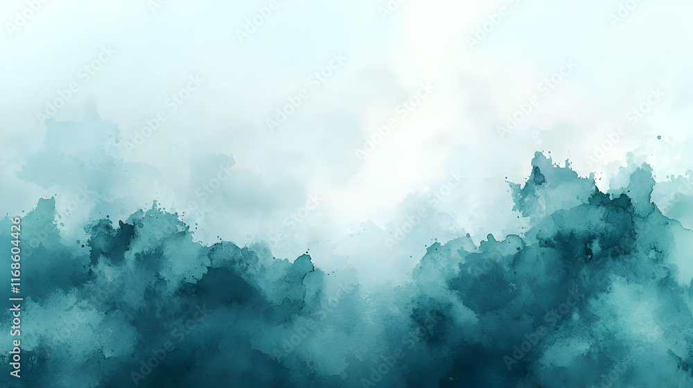 Teal Watercolor Abstract Background Texture Teal Watercolor Abstract Background Texture