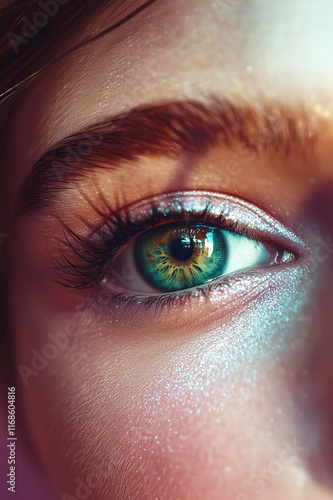 A captivating close-up of a...