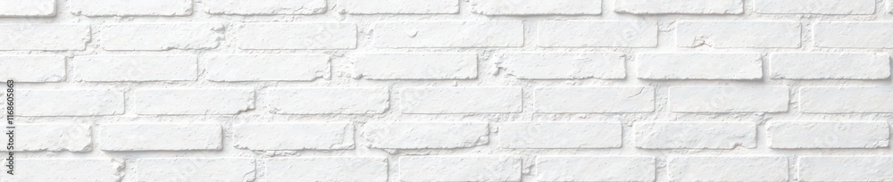 Fototapeta premium Clean white brick wall texture, perfect backdrop , seamless, space, architecture
