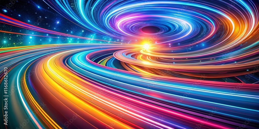 Abstract Spiral Line Art: Dynamic Swirling Energy in Vibrant Hues Abstract Spiral Line Art: Dynamic Swirling Energy in Vibrant Hues