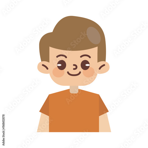 Kids Avatar Vector Illustration Isolated In White. Face Emotions. Multinational User People Portrait. Flat Illustration