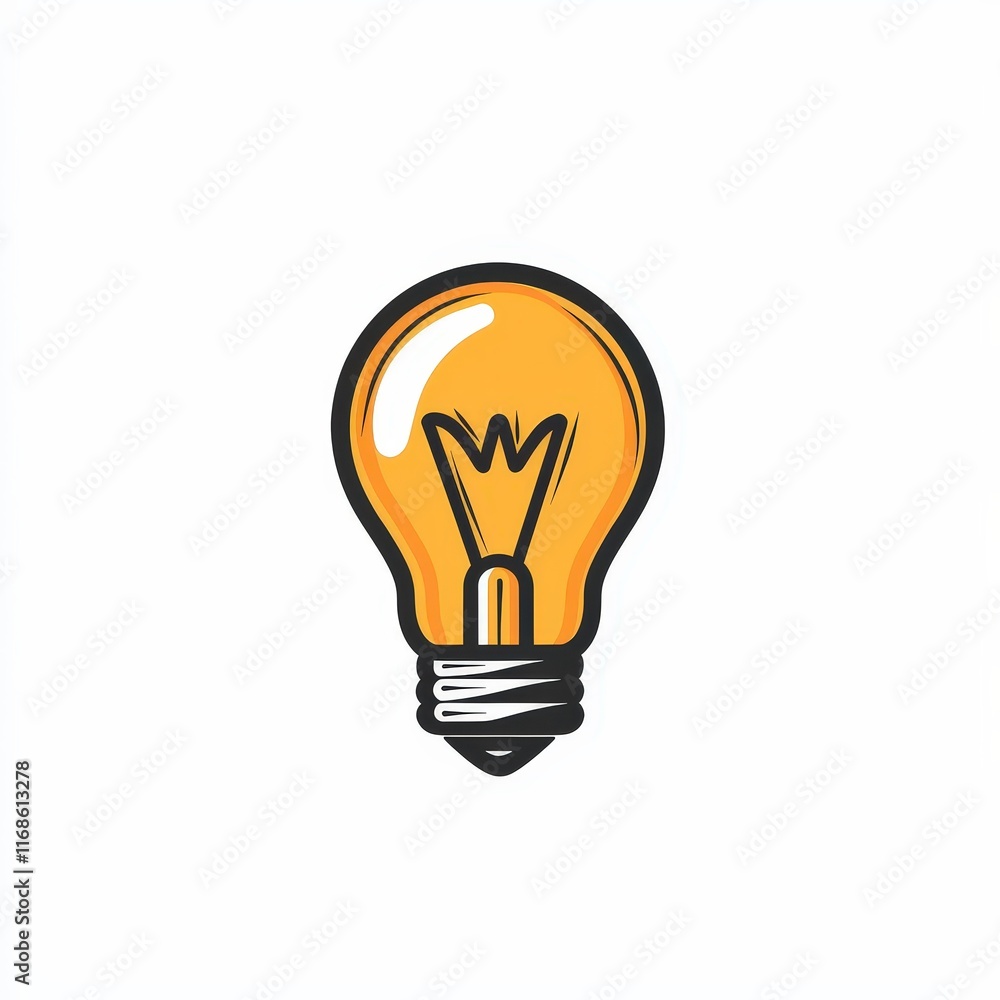 Design of simple light bulb icon logo illustration isolated on white background Design of simple light bulb icon logo illustration isolated on white background