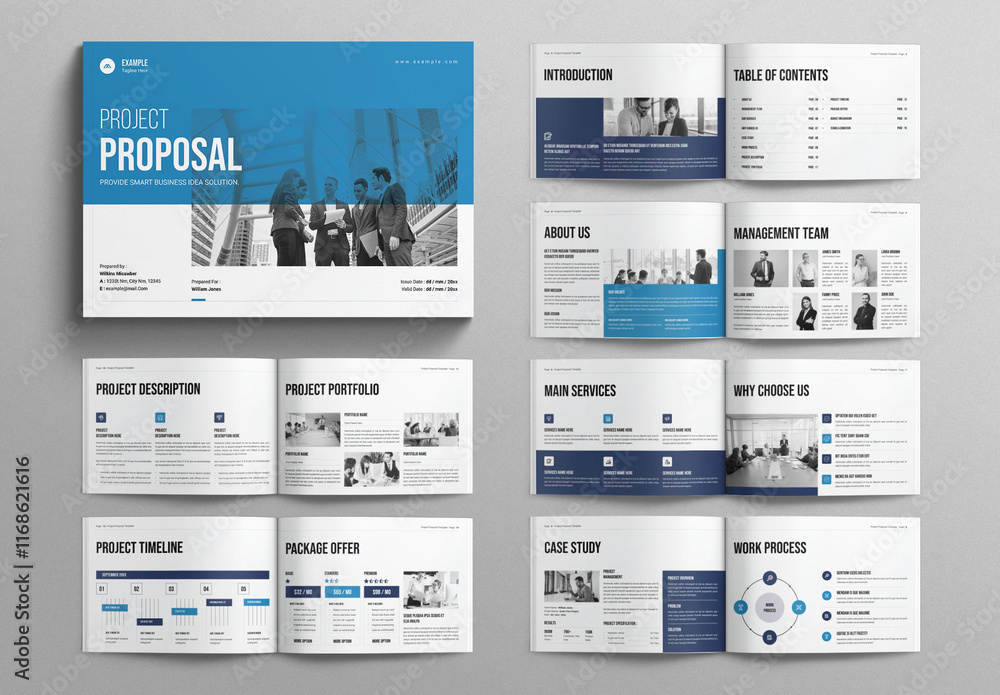 Project Proposal Template Design Layout Landscape Stock Template ...