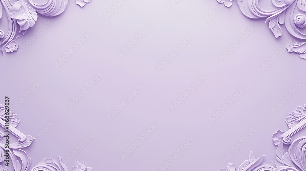 Lavender Floral Frame Design Background Lavender Floral Frame Design Background