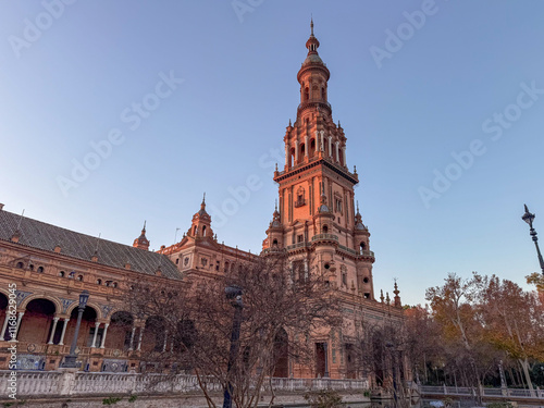 Plaza Espana, Seville, with reflections in the water photo