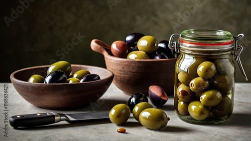 olives and oil