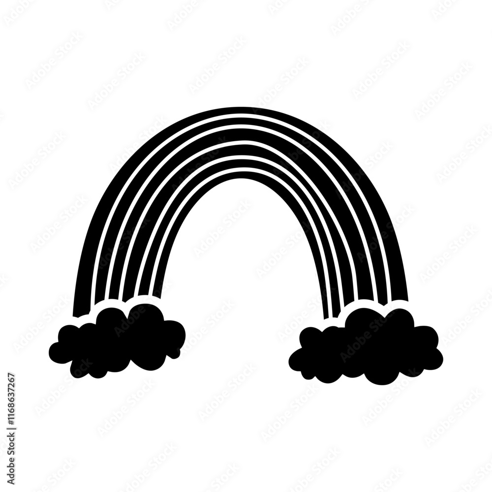 Obraz premium Rainbow icon vector. Bow illustration sign. Iris symbol or logo.