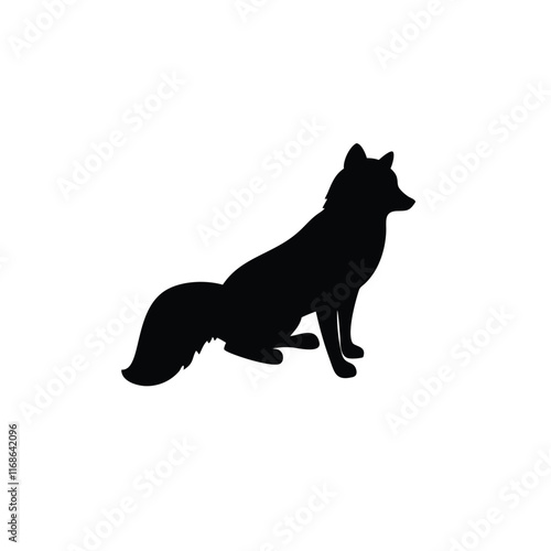 A  fox vector silhouette