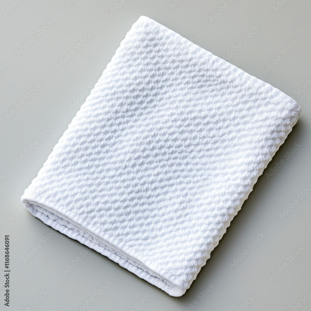 Soft White Towel on Neutral Background for Home Decor and Spa Soft White Towel on Neutral Background for Home Decor and Spa