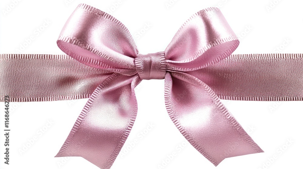 Pink satin ribbon bow isolated on white background. Pink satin ribbon bow isolated on white background.