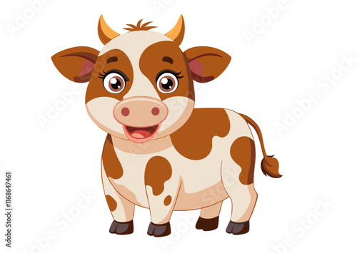 cow cartoon isolated on white