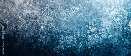 Diamond gradient of icy blues and cool whites forming a frosted crystalline texture on a dark background.