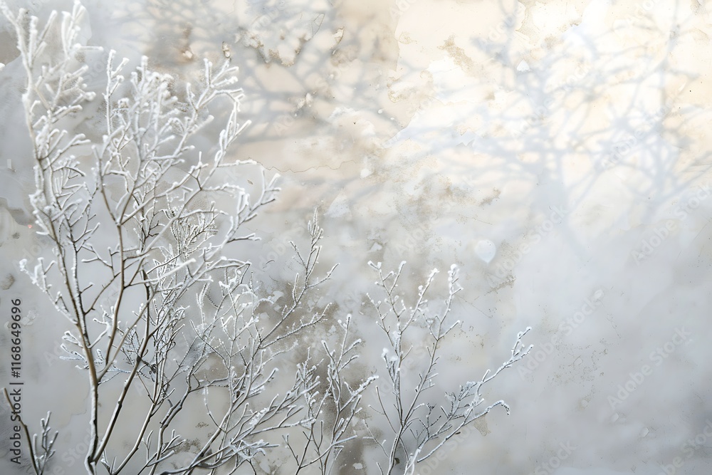 Naklejka premium frost patterns on windowpane