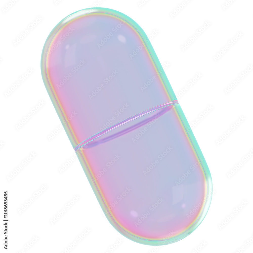 Medical capsule png holographic icon, transparent background Medical capsule png holographic icon, transparent background