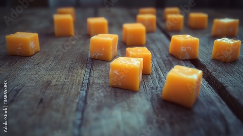 Diced Cubes of Pepper Jack Cheese with Visible Flecks 8K Realistic

 photo