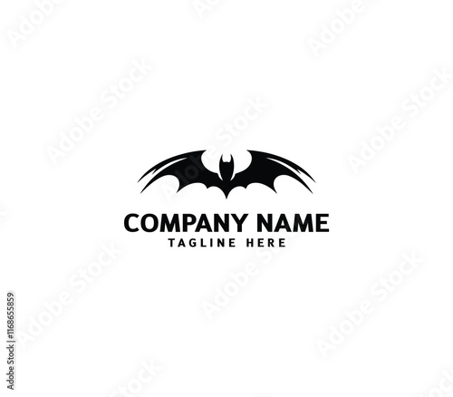 Vector bat logo design. Batman logo icon vector. bat open wings flying concept elements icon