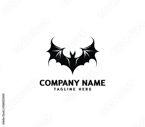 Vector bat logo design. Batman logo icon vector. bat open wings flying concept elements icon