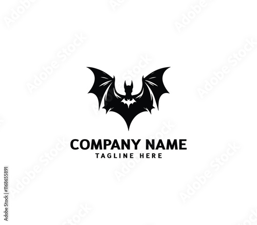 Vector bat logo design. Batman logo icon vector. bat open wings flying concept elements icon