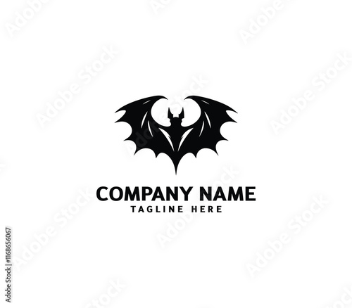 Vector bat logo design. Batman logo icon vector. bat open wings flying concept elements icon