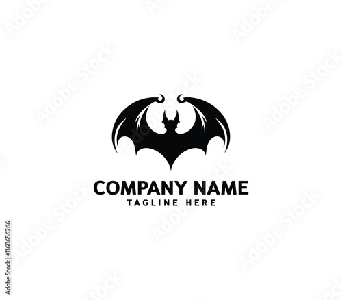 Vector bat logo design. Batman logo icon vector. bat open wings flying concept elements icon