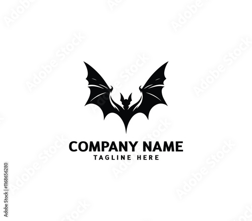 Vector bat logo design. Batman logo icon vector. bat open wings flying concept elements icon