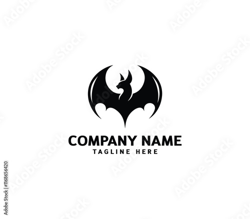 Vector bat logo design. Batman logo icon vector. bat open wings flying concept elements icon