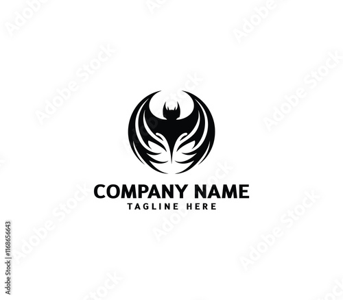 Vector bat logo design. Batman logo icon vector. bat open wings flying concept elements icon
