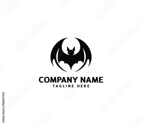 Vector bat logo design. Batman logo icon vector. bat open wings flying concept elements icon