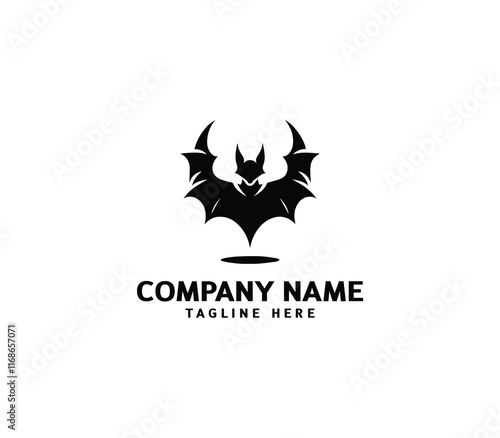Vector bat logo design. Batman logo icon vector. bat open wings flying concept elements icon
