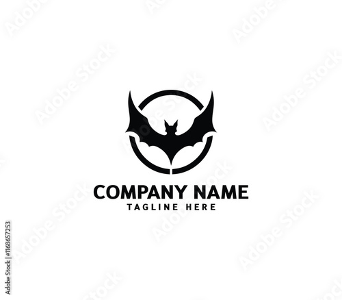 Vector bat logo design. Batman logo icon vector. bat open wings flying concept elements icon