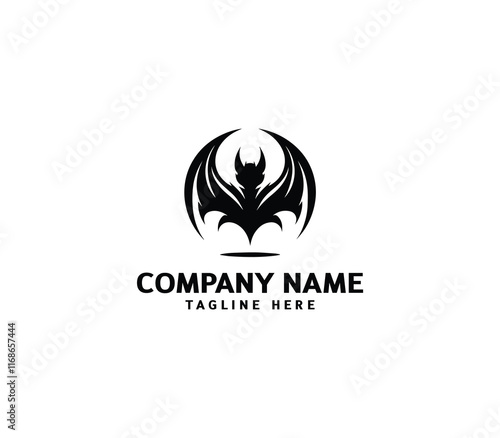 Vector bat logo design. Batman logo icon vector. bat open wings flying concept elements icon