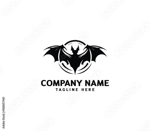 Vector bat logo design. Batman logo icon vector. bat open wings flying concept elements icon
