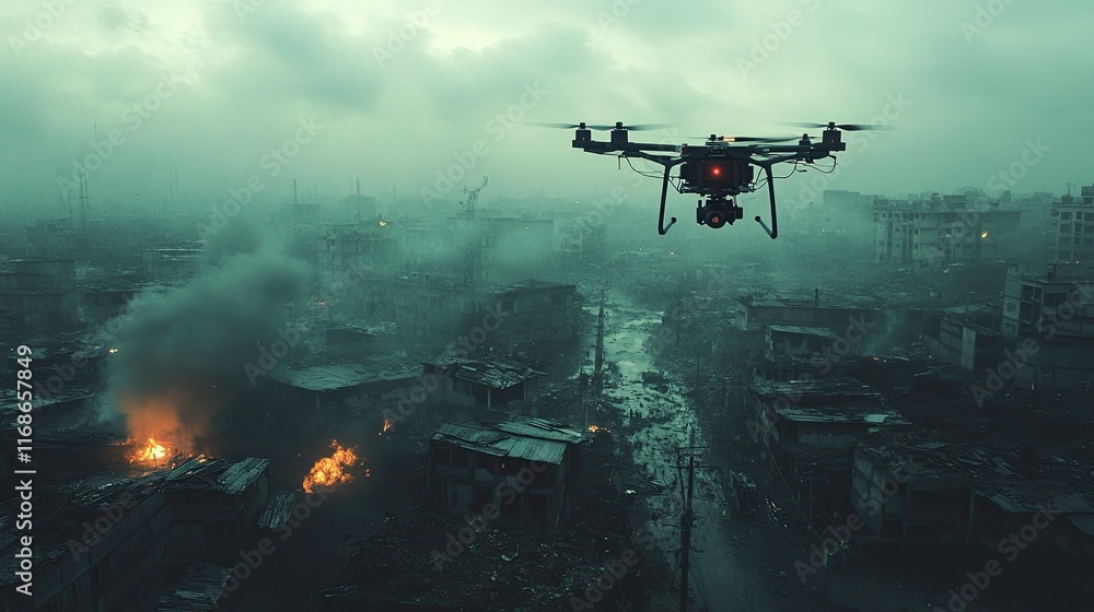 Autonomous drones used in disaster relief operations for quicker response times.