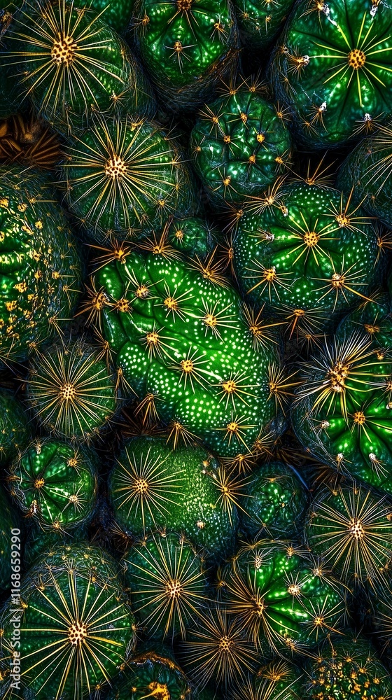 Fototapeta premium Captivating Cactus Spines: Nature's Intricate Design Explored