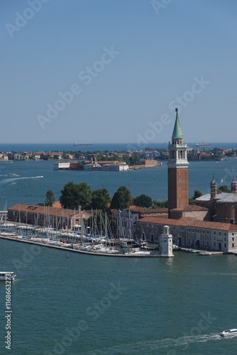 Photography Bird's eye view of Venice on a clear summer day