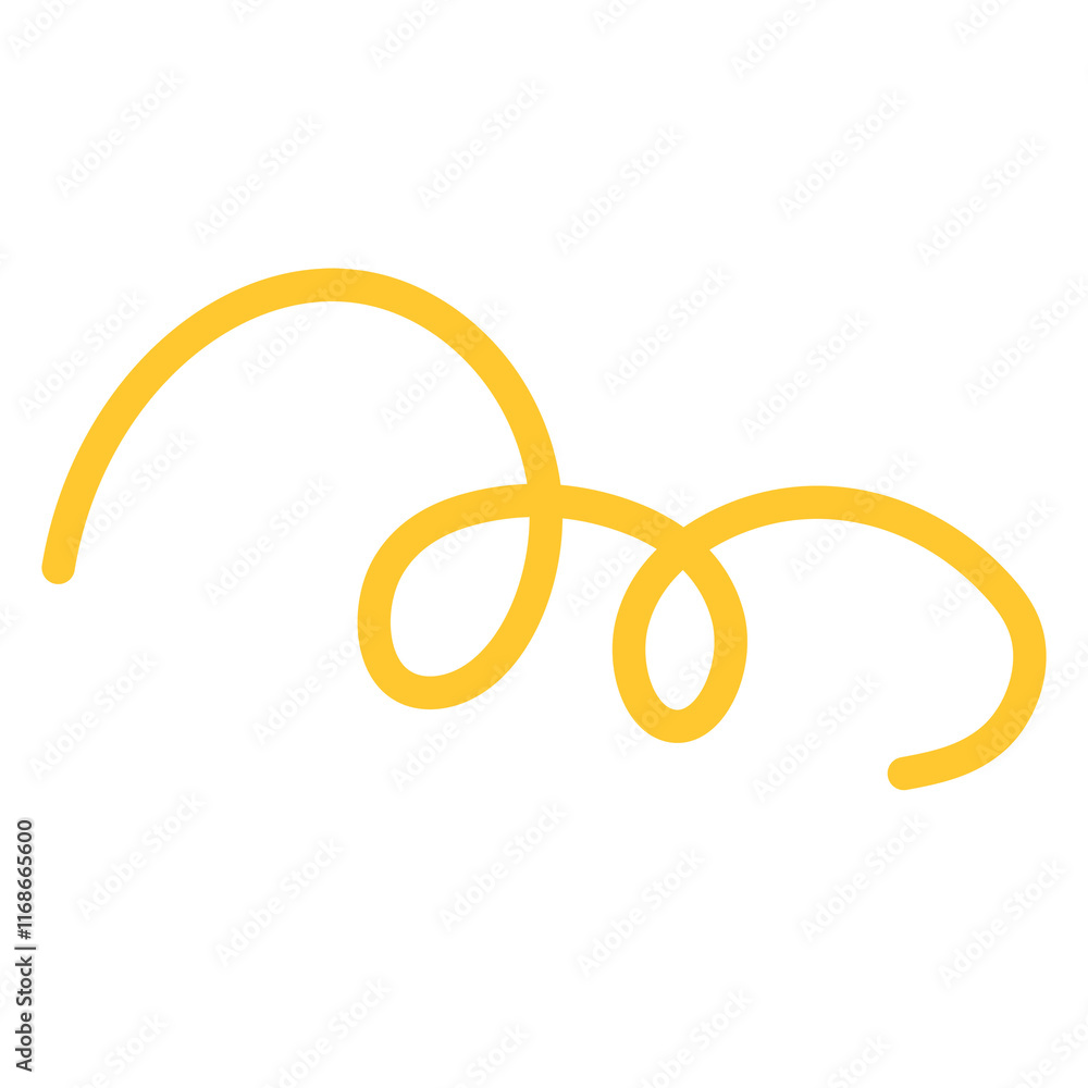 Yellow doodle png line clipart, cute element on transparent background Yellow doodle png line clipart, cute element on transparent background