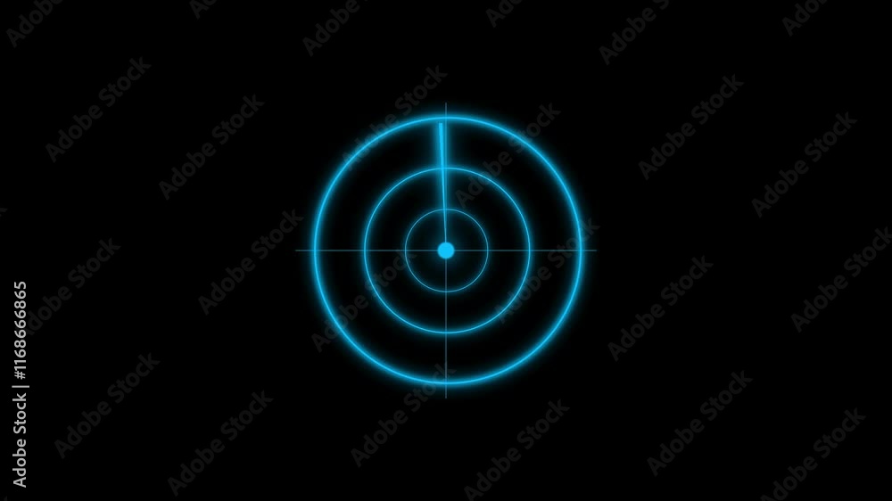 Radio waves radar screen animation. Technology searching radar signal. Radio waves radar screen animation. Technology searching radar signal.