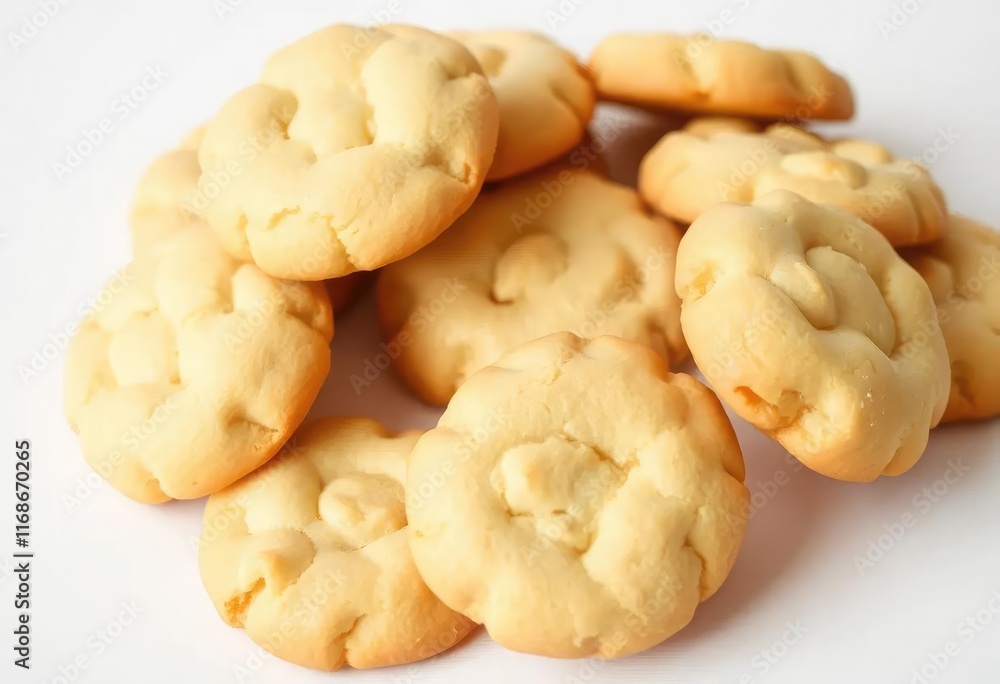 Pile of butter cookies isolated on white background Pile of butter cookies isolated on white background