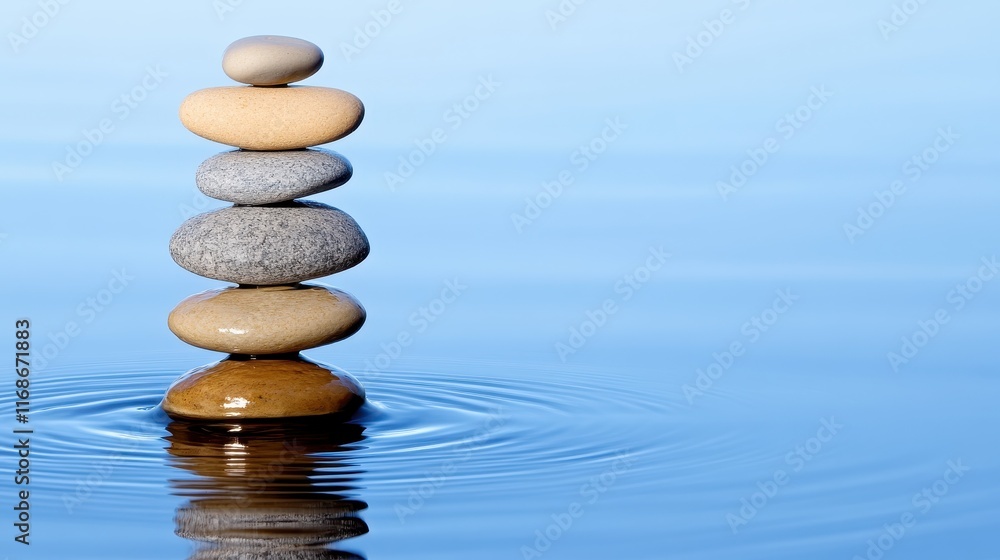 Calm water reflection of balanced stones tranquil environment nature photography minimalist viewpoint zen concept Calm water reflection of balanced stones tranquil environment nature photography minimalist viewpoint zen concept