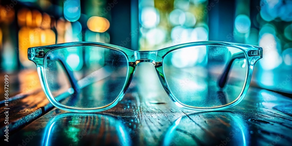 Blue Tint Glasses - Close-Up Documentary Style Photo Blue Tint Glasses - Close-Up Documentary Style Photo
